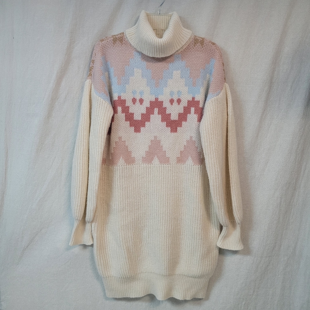 SO Oversized Sweater Dress Tunic Womens XS cozy winter Indie Western